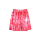 A Ape Print Shorts Summer Classic Tie-Dye Men's and Women's Casual Shorts Middle Pants