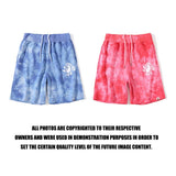 A Ape Print Shorts Summer Classic Tie-Dye Men's and Women's Casual Shorts Middle Pants