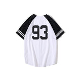 A Ape Print T Shirt Baseball Uniform Shirt/T-shirt Cardigan Short Sleeve