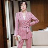 Women Pants Suit Uniform Designs Formal Style Office Lady Bussiness Attire Autumn Long Sleeve Fashion Long Sleeve Suit Casual Work Clothes