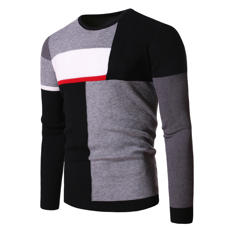 Men's Round Neck Slim-Fit Assorted Colors Pullover Sweater Large Size Fashion Casual Bottoming Shirt Men Pullover Sweaters