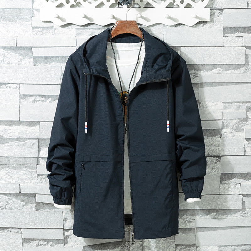 Men's Cotton Hooded Youth plus Size Men's Slim Jacket Jacket Casual Jacket Men Coat Men Winter Outfit