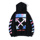 Autumn And Winter Colorful Arrow Hoodie Coat Men And Women