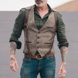 Mens Dress Vests Business Waistcoat Autumn and Winter Leisure Suit Vest Business Slim Fit