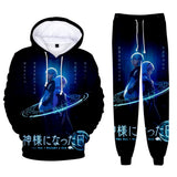 Anime Hoodie Hoodies Pullover Cosplay Costume 3D Printed Autumn and Winter Hoodie Fleece Ankle Banded Pants Suit Men's Clothing