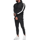 Men′s Athletic Tracksuit Sweat Suits for Men Outfits Men's Zip-up Shirt Hooded Patchwork Sweater Leisure Sports Suit plus Size Loose Casual Fashion
