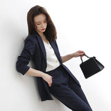 Women Pant Suit Uniform Designs Formal Style Office Lady Bussiness Attire Autumn Waist-Tight Small Suit Lace-up Two-Piece Suit