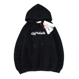 Autumn And Winter Off Arrow Ow Fashion Loose Velvet Men'S And Women'S Hoodie