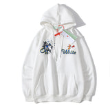 Autumn And Winter Off Cat And Mouse Printed Long Sleeve Hooded Fleece Lined Sweater