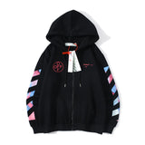 Autumn And Winter Colorful Arrow Hoodie Coat Men And Women