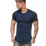 Slim Fit Muscle Gym Men T Shirt Men Rugged Style Workout Tee Tops Fashion Men's Casual Summer Outdoor Running Workout plus Size Loose
