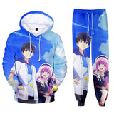 Anime Hoodie Hoodies Pullover Cosplay Costume 3D Printed Autumn and Winter Hoodie Fleece Ankle Banded Pants Suit Men's Clothing