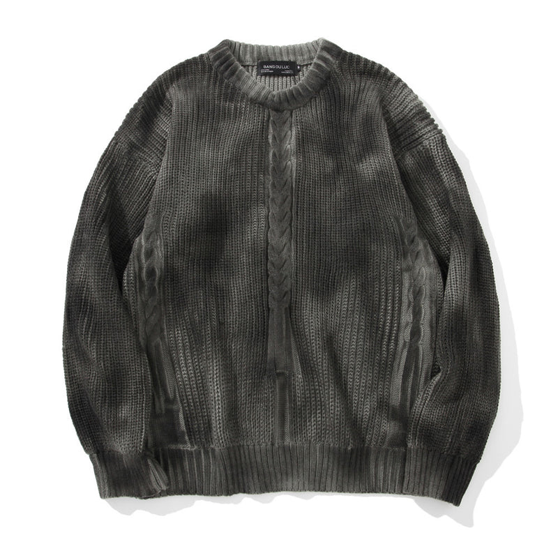 Knitwear Men's Sweater Trendy Loose round Neck Pullover Large Size Loose Men Sweaters