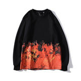 Vlone Printed Sweater Pullover Large V Loose Terry Men's Women's Pullover Coat