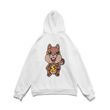 Justin Bieber Drew House Hoodie Cardigan Sweater Cartoon Dinosaur Squirrel Men's Fleece Zipper Hoodie