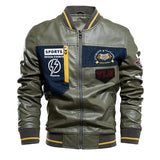 1970 East West Leather Jacket Men's Baseball Jersey Men's Leather Clothing with Stand Collar