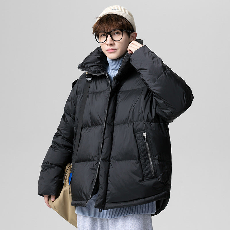 Men's Winter plus Size Loose Top Thick down Jacket Men's Thermal and Windproof Coat Men down Coat