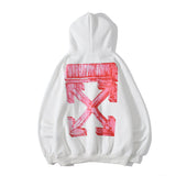 Autumn And Winter Off Color Arrow Print Letters Men And Women