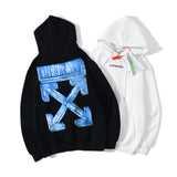 Autumn And Winter Off Color Arrow Print Letters Men And Women