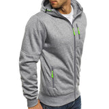 Men's Solid Sports Hooded Pullovers Jogger Fitness Exercise Comfy Autumn Fashion Men Coat Casual Hoodie Fitness Sportswear Jacket Tops