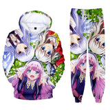Anime Hoodie Hoodies Pullover Cosplay Costume 3D Printed Autumn and Winter Hoodie Fleece Ankle Banded Pants Suit Men's Clothing