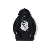 A Ape Print Hoodie Printed Head Brushed Hoody Men and Women Student Hoodie