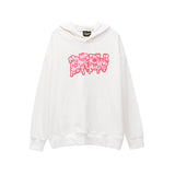 Justin Bieber Drew House Hoodie Smiley Face Dissolved Letters Printed Female Loose BF Style Casual