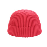 Toque Beanie Hat Men's Autumn and Winter Thermal Knitting Woolen Cap