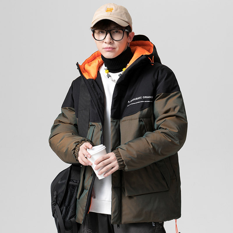 Men's Winter Warm Coat Thickened Daily Men's Large Size Retro Loose Casual down Jacket Men down Coat