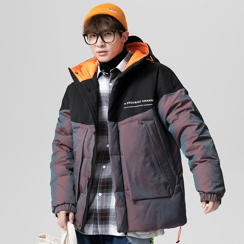 Men's Winter Warm Coat Thickened Daily Men's Large Size Retro Loose Casual down Jacket Men down Coat