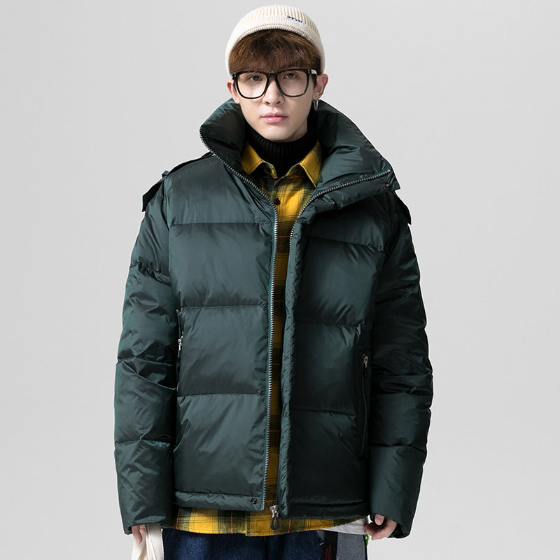 Men's Winter plus Size Loose Top Thick down Jacket Men's Thermal and Windproof Coat Men down Coat