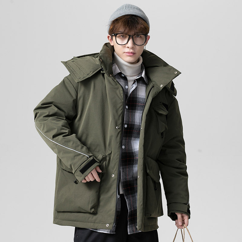Men's Winter Thick Warm Jacket Casual Large Size Loose Men's Daily down Jacket Men down Coat