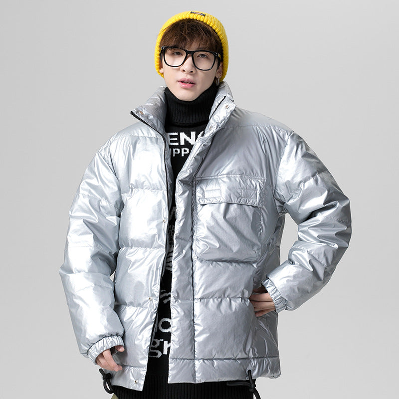 Men's Winter Daily down Jacket Casual plus Size Loose Top Men's Warm Padded Jacket Men down Coat
