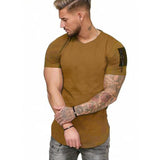 Slim Fit Muscle Gym Men T Shirt Men Rugged Style Workout Tee Tops Fashion Men's Casual Summer Outdoor Running Workout plus Size Loose