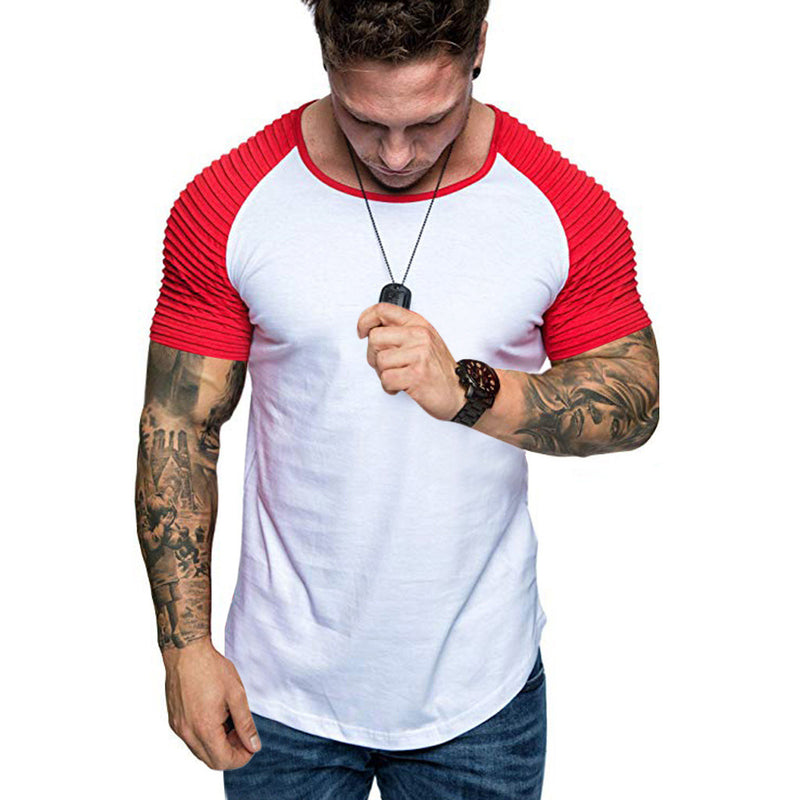 Slim Fit Muscle Gym Men T Shirt Men Rugged Style Workout Tee Tops Casual Fashion Men's T-shirt Summer Workout Sportswear Men's plus Size Loose