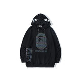 A Ape Print Hoodie Reflective Sweater Teen Hooded Coat