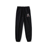 A Ape Print Pant Trendy Brand Men's Shark Head Waist-Tied Ankle-Tied Woven Fabric Trousers