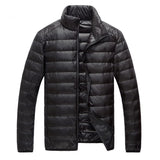 Down Jacket Men's Autumn and Winter Lightweight Stand Collar Casual plus Size Retro plus Size Men Winter Outfit