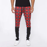 Mens Sweatpants Camouflage Stitching Casual Sports Trousers Fashion Fashion Brand Men's Plaid Fitness Pants