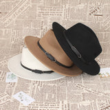Fedora Golf Hats Wool Cap Women Autumn and Winter Warm Vintage Top Hat Women