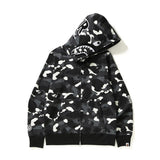 A Ape Print Hoodie Men and Women plus Size Loose Hoodie Coat