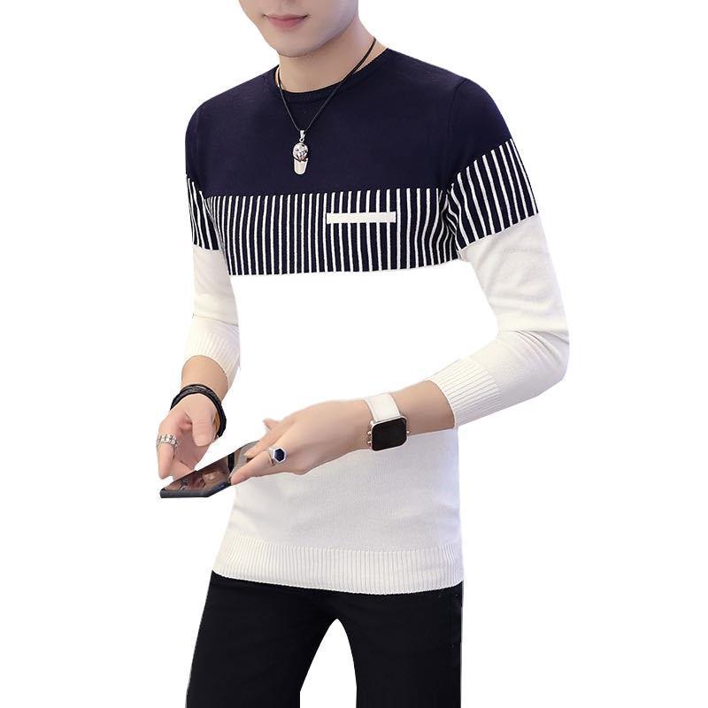 Sweater Men's Round Neck Slim Sweater Men's Knitted Bottoming Shirt Large Size Loose Men Sweaters