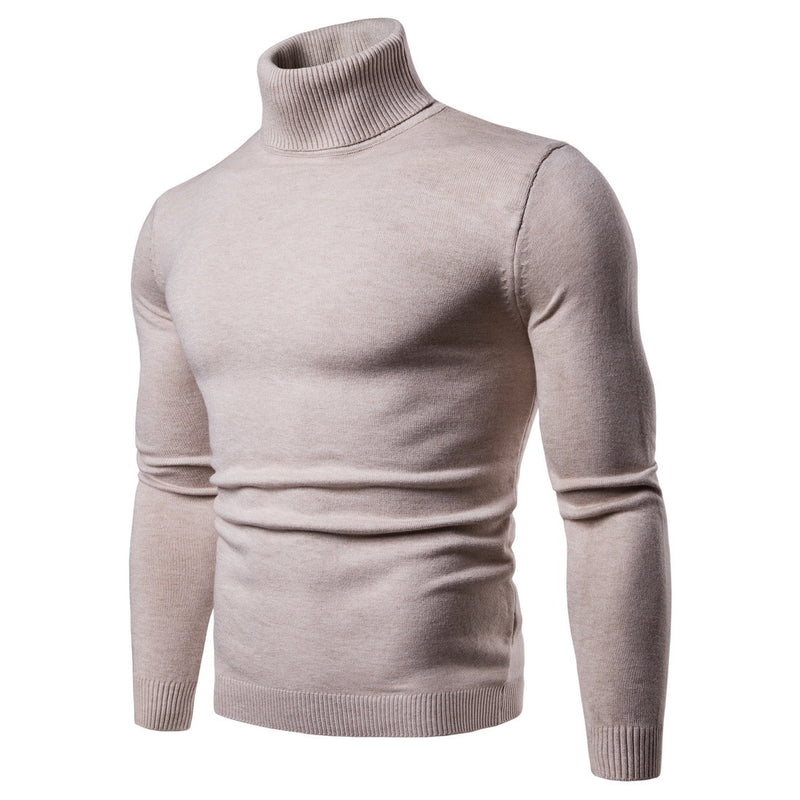 Men's Fall Winter Men Sweater Turtleneck Men's Knitwear Coat Men Coat Men Winter Outfit