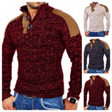 Men's Fashion Men's Casual Sweater Coat Personality Stitching Sweater Knitwear Men Coat Men Winter Outfit