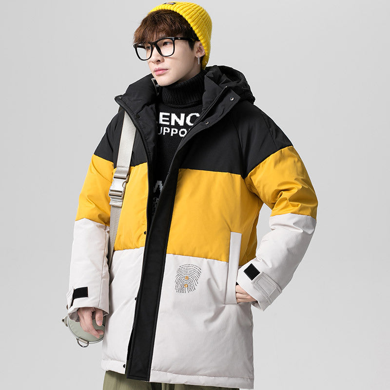 Men's Winter plus Size Loose Top Warm down Jacket Coat Daily Coat Men down Coat