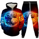 Fire and Ice Hoodie Two-Piece Set