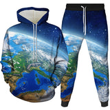 Fire and Ice Hoodie Two-Piece Set