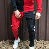 Mens Sweatpants Autumn Fashion Men's Stitching Two-Color Cotton Smart Trousers Outdoor Fitness Workout Sports Pants