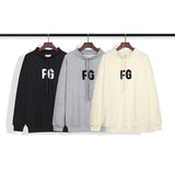 Fog Sweatshirt Essentials Long Sleeve round Neck Sweater FG Embroidered Letter Hooded Sweater for Men and Women