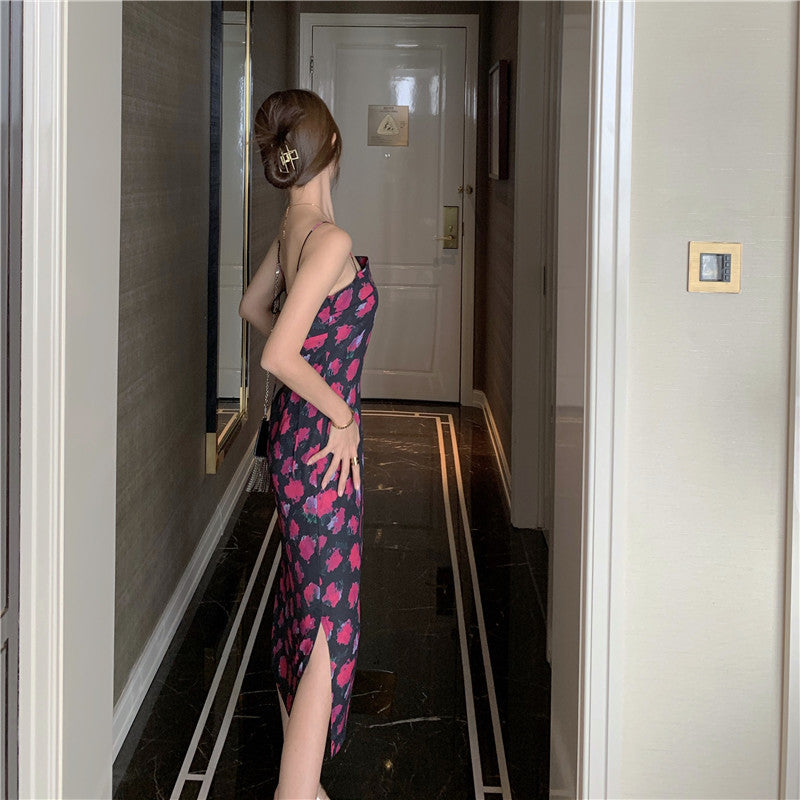 Valentine's Day Outfits Sexy Slim Dress Women's Summer Floral Skirt